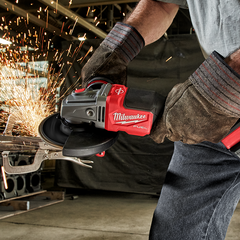 Milwaukee - M18 FUEL 125mm (5") RAPID STOP Angle Grinder with Dead Man Paddle Switch (Tool Only) | M18FSAG125XPDB-0