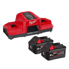Milwaukee - M18 REDLITHIUM FORGE 6.0Ah Super Charger Starter Pack | M18FSPD602B