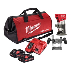 Milwaukee - M18 FUEL™ Laminate Trimmer Kit (2 x 3.0Ah) | M18FTR302B