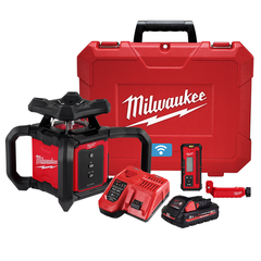 Milwaukee - M18™ Horizontal Rotary Laser 610m (2000') Red Kit (1 x 3.0Ah, Case) | M18RL610-301C