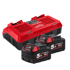 Milwaukee - M18™ REDLITHIUM™-ION Dual Bay 5.0Ah Starter Pack | M18SPD502B