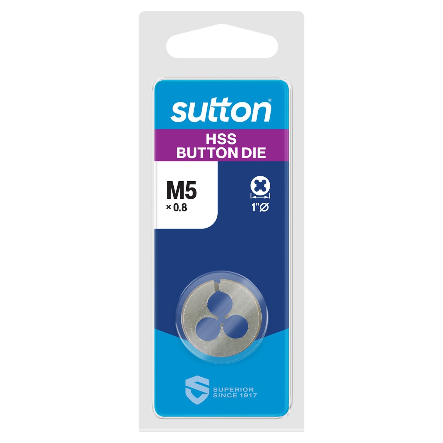 Sutton - Button Die M551 1" Od 5X0.8 High Speed Steel | M5510500