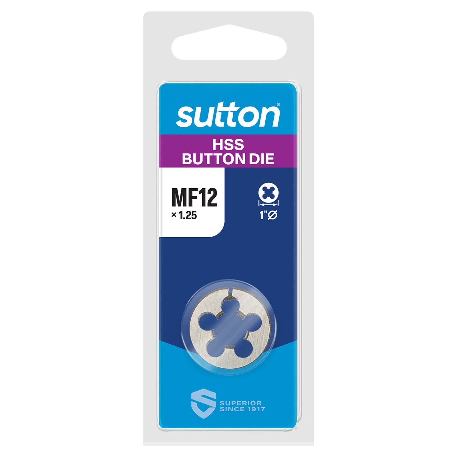 Sutton - Button Die M554 1" Od 12X1.25 High Speed Steel | M5541206