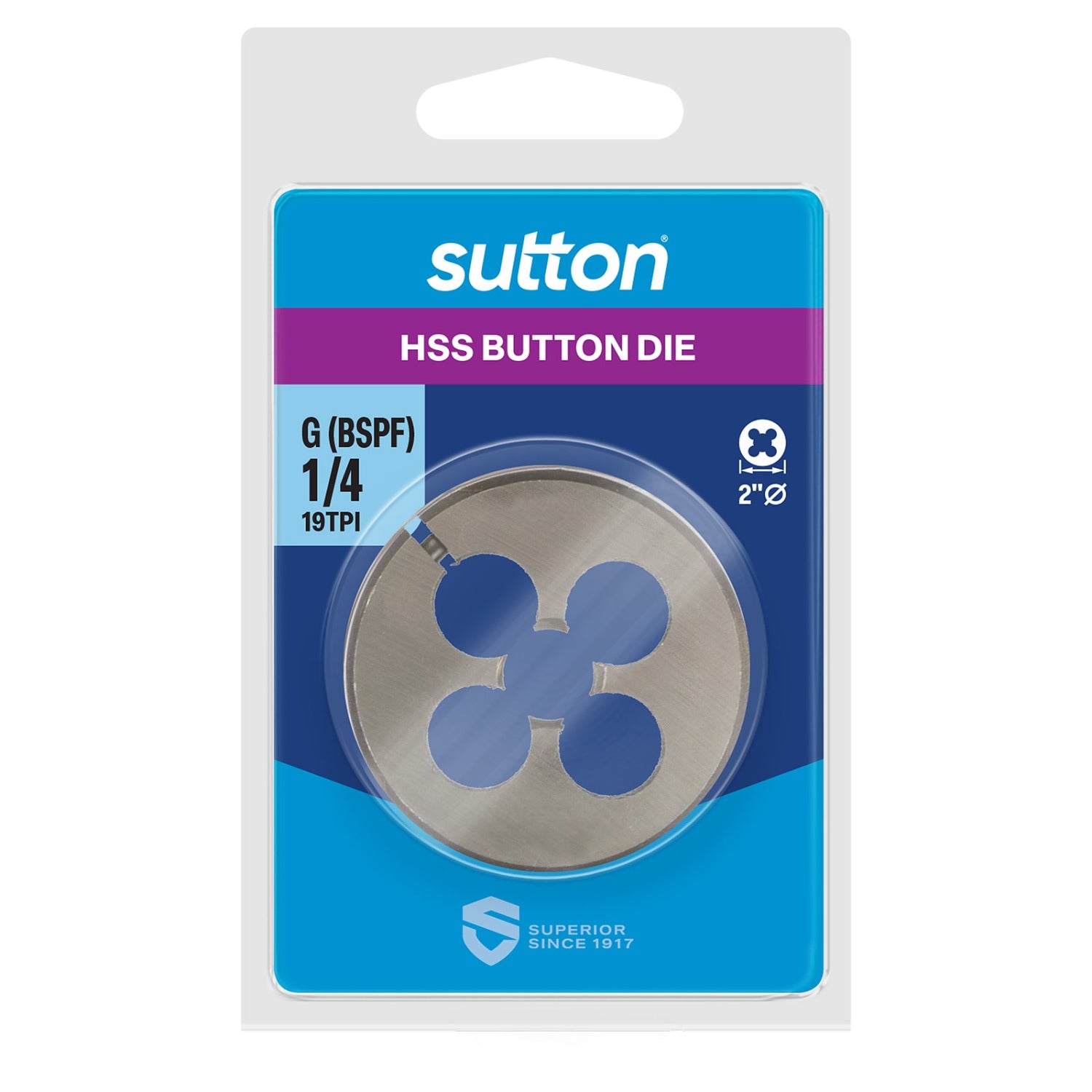 Sutton - Button Die M570 2" Od 1/4 X 19 Bsp High Speed Steel | M5701316