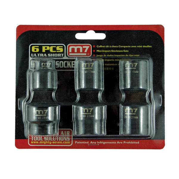 ITM - M7 IMPACT STUBBY SOCKET SET, 1/2" DRIVE, 6 PCE, 1/2" - 7/8" | M7-MA42006S