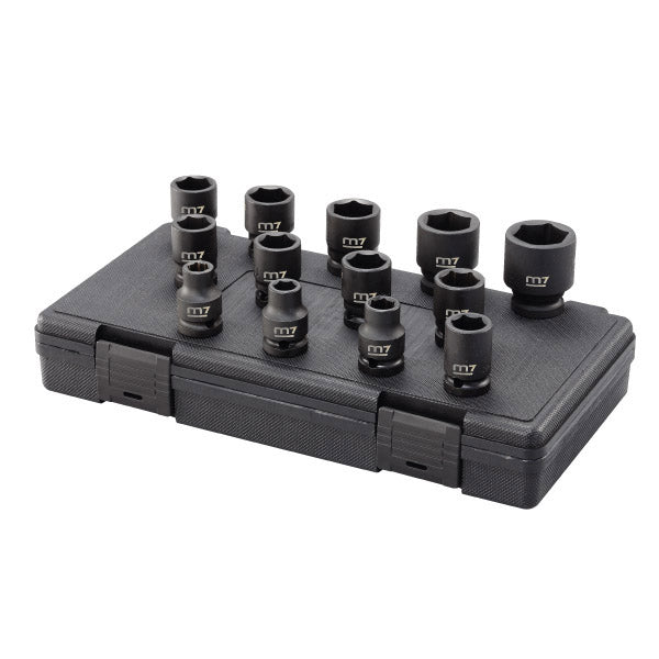 ITM - M7 IMPACT SOCKET SET, 3/8" DRIVE, 13PCE, 6 - 19MM | M7-MB34013M