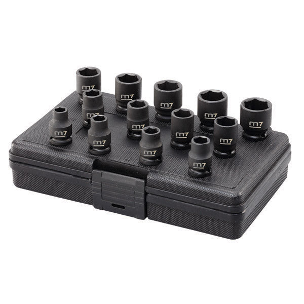 ITM - M7 IMPACT SOCKET SET, 1/2" DRIVE, 13 PCE, 7/16" - 1-1/4" | M7-MB44013S