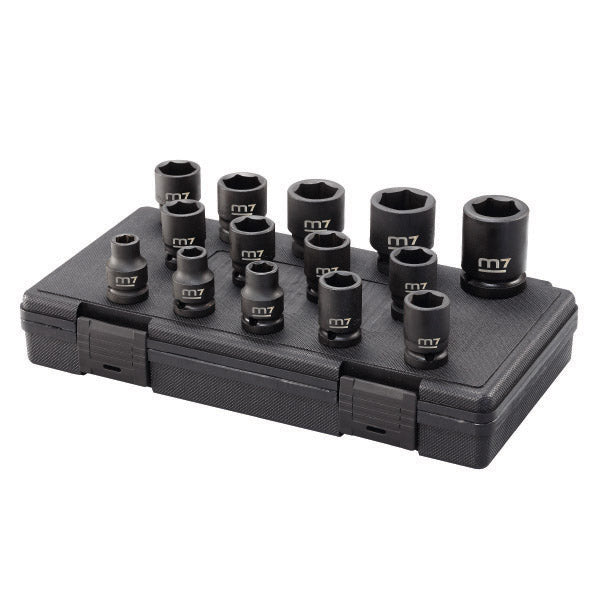 ITM - M7 IMPACT SOCKET SET, 1/2" DRIVE, 14PCE, 10 - 27MM | M7-MB44014M