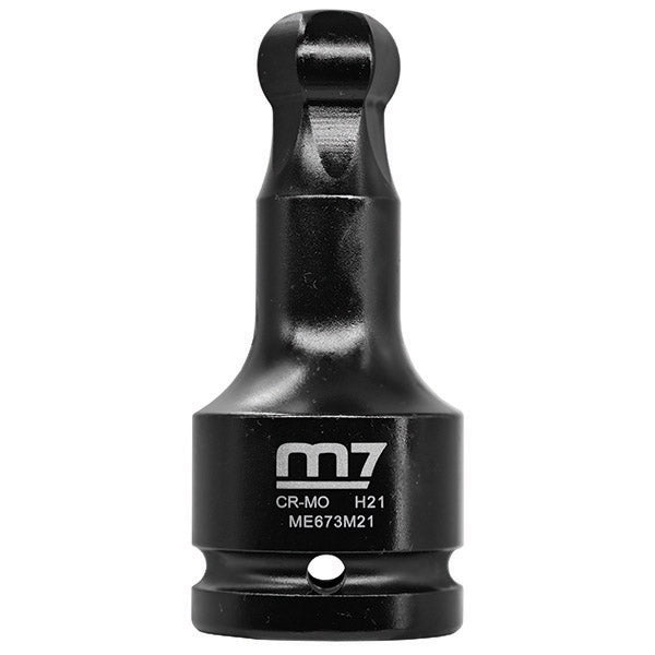ITM - M7 HEX BALL END IN HEX IMPACT SOCKET, 3/4" DR, 21MM | M7-ME673M21