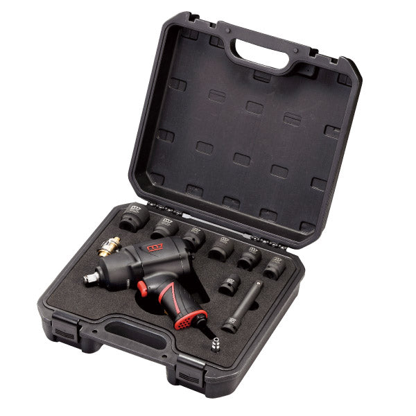 ITM - M7 IMPACT WRENCH KIT, MAGNESIUM COMPOSITE, PISTOL STYLE, 1/2" DR, 1,200 FT/LB IN BLOW MOULD CASE WITH & SOCKETS AND 125MM EXTENSION | M7-NC4255Q-KIT