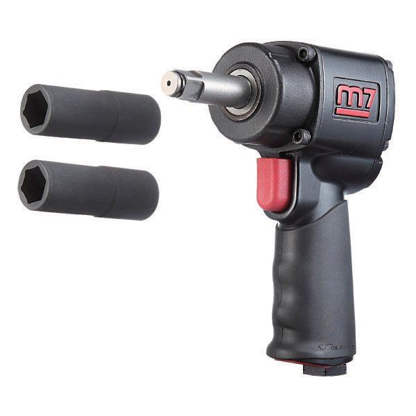 ITM - M7 IMPACT WHEEL WRENCH KIT, Q-SERIES, PISTOL STYLE, 1/2" DR, 500 FT/LB, 2"ANVIL WITH 17/19MM & 21/23MM REVERSIBLE IMPACT SOCKETS | M7-NC4620QN