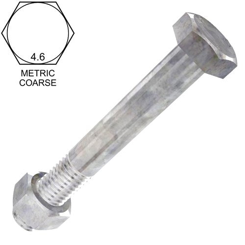 Bremick - Grade 4.6 ISO Bolt & Nut Assembly Galvanised M20 x 750mm (Box of 5)