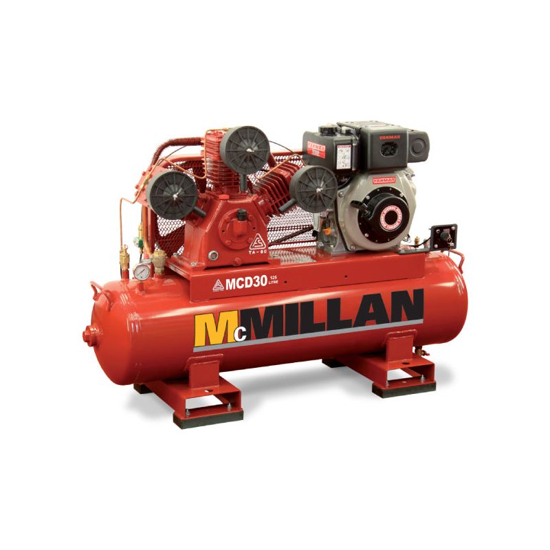 MCMillan - Fu Sheng Diesel Compressors 6.7Hp, Yanmar diesel, key start | MCD 30-ES