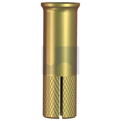 Hobsons - M10 x 30 - Yellow Passivate Knurled Body Drop-In Anchor With Lip - Zinc - Qty 50 | MDLMSYCM100030