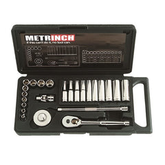 Metrinch - Socket Set 1/4" Drive 24pc | MET-0210