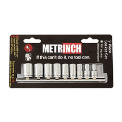 Metrinch - Socket Set 1/4" Drive 9pc | MET-0220