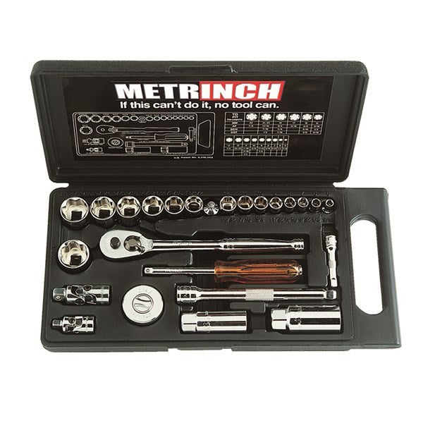 Metrinch - 1/4" & 3/8" Drive 25pc Socket Set | MET-0300