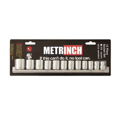 Metrinch - Socket Set 3/8" Drive 12pc | MET-0320