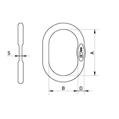 Beaver - Master Link Single Beaver BV100 Grade 100 13 /10 | LINKSBV100013MM