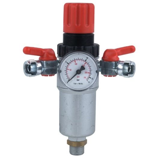 MCMillan - 3/8'' Filter regulator c/w gauge & tap, tank mount | MIDI