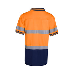 Mack - Polo Cotton SS Stretch Tape Orange/Navy Size 5XL | MK9186486ONR5XL