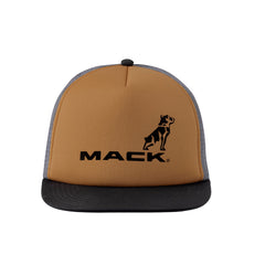 Mack - Firm Flat Brim Foam Tri Colour Trucker Tan/Steel/Black One Size Fits | MKFBF2402T30000