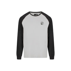 Mack - Raglan Long sleeve Crew Neck T-shirt Silverl/Black Size XL | MKLSCT002SJR1XL