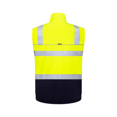 Mack - Xenon 2Tone Hi Vis Taped Recycled Softshell Vest Yellow/Navy Size Small | MKXEV0002YNC00S