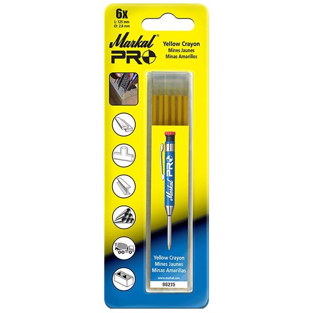 Weldclass - Marker Markal Pro Refills Yellow pk6 | ML-96275