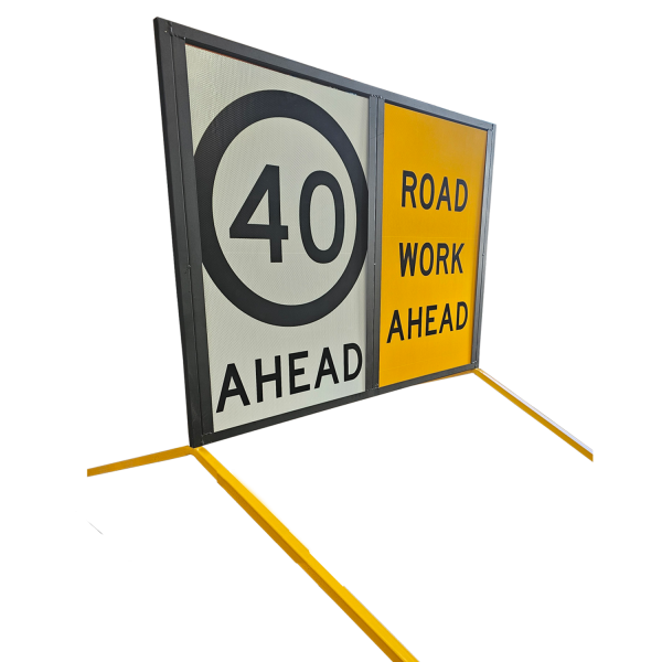 Uniform Safety Signs - 1200x900mm Twin Message Frame [FREIGHT CHARGES APPLY] | MMF02