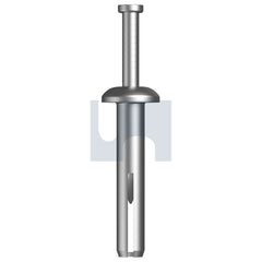 Hobsons - 6.5 x 25 ZINC PLATED (ROHS COMPLIANT) ZINC ALLOY BODY - STEEL PIN NAIL IN ANCHOR-MUSHROOM HD | FSMNP101 (Pack of 250)