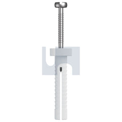 Hobsons - 6.5 x 40 NYLON MATERIAL NYLON BODY-304 SS PIN NAIL IN ANCHOR-ROUND HD | MNR107 (Pack of 100)