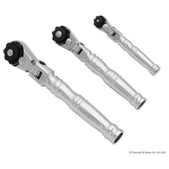 Michael Pro - 3-Piece 72T Extendable Flex Head Ratchets- 1/4", 3/8", 1/2" DR | MP001210