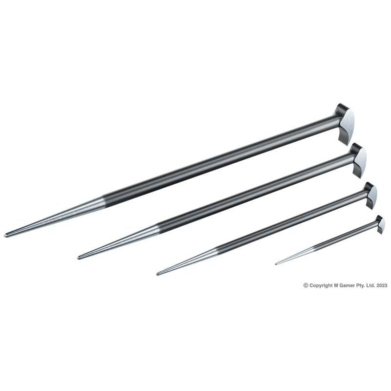 Michael Pro - 4 Piece Roll Head Pry Bar Set (6", 12", 16", & 20")  | MP009105