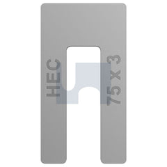 Hobsons - 3 x 75 Aluminium Hec Packing Shims Window Aluminium | Mpw812 (Pack Of 50)
