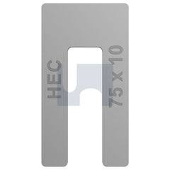 Hobsons - 10 x 75 - Aluminium Packing Shims Window Aluminium - Qty 50 | MPWAL075100