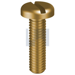 Hobsons - M4 x 40 - Brass :1996 Brass Metal Thread Pan Slot | MSBRPPSM040040