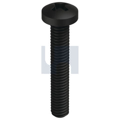 Hobsons - M6 x 16 - Black Passivate :1996 Mild Steel Metal Thread Pan Phil - Zinc | MSMSVPPM060016