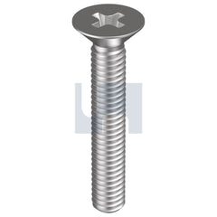 Hobsons - M4 x 65 - :1996 Mild Steel Metal Thread CSK Phil - Zinc Plated | MSMSZCPM040065