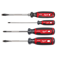 Milwaukee - USA Made Cushion Grip 4PC Screwdriver Kit Made in USA | MT200-4