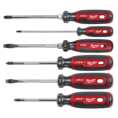 Milwaukee - USA Made Cushion Grip 6PC Screwdriver Kit Made in USA | MT200-6