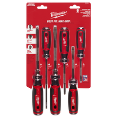Milwaukee - USA Made Cushion Grip 6PC Screwdriver Kit Made in USA | MT200-6
