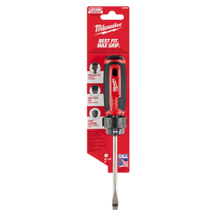 Milwaukee - USA Made Cushion Grip Slotted 1/4" x 4" Screwdriver From 4PCE & 6PCE | MT206