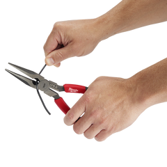 Milwaukee - USA Made Comfort Grip 8" Long Nose Pliers | MT555