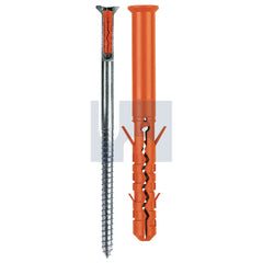 Hobsons - 10 x 100 - 50 Incl Screw W Head Hole Mn5 T40 Mbr-Sk Nylon Frame Plug - Zinc Plated - Qty 50 | MUNMBRSK1121210