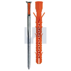 Hobsons - 10 x 80 - 10 Incl Screw W Head Hole Mn5 T40 Mb-Sk Nylon Frame Plug - Zinc Plated - Qty 100 | MUNMBSK01121808