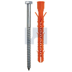 Hobsons - 10 x 120 - 50 With Hexagon Screw Mungo Mb-Ss Nylon Frame Plug - Zinc Plated - Qty 50 | MUNMBSS01121912