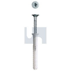 Hobsons - 5 x 50 / 25 Zinc Plated (Rohs Compliant) Skirting Board Fixing White Mnaf Hammer Screw | 11225155 (Pack Of 100)