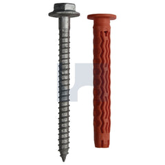 Hobsons - 10 x 80 - 10 Collar And Hex Screw T40 Mungo Mqlk-Stbf Nylon Frame Plug - Hot Dip Galvanised - Qty 50 | MUNMQLKF1060508
