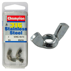 Champion - WING NUTS-STAINLESS STEEL-M4x0.7-316/A4 | MWN4